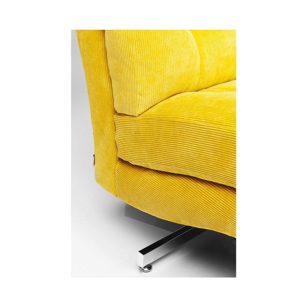 Fotoliu pe roți Kare Design Cinema, galben-image-1