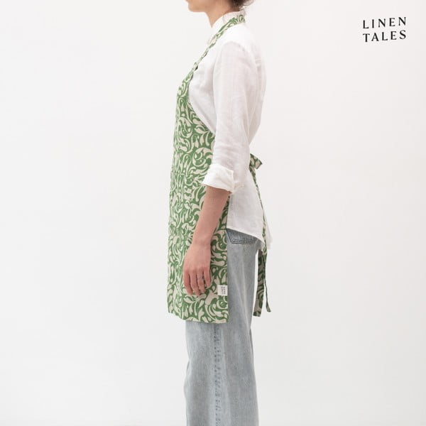 Șorț din in Evergreen Damask – Linen Tales-image-2