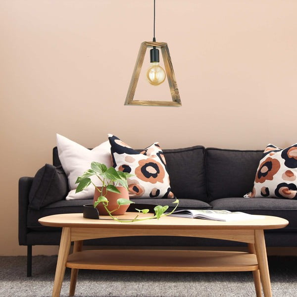 Lustră din lemn de carpen Geometrik Triangle-image-1