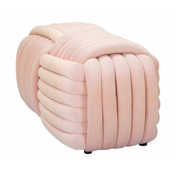 Bancă roz-deschis cu tapițerie din catifea Softy – Mauro Ferretti-image-4