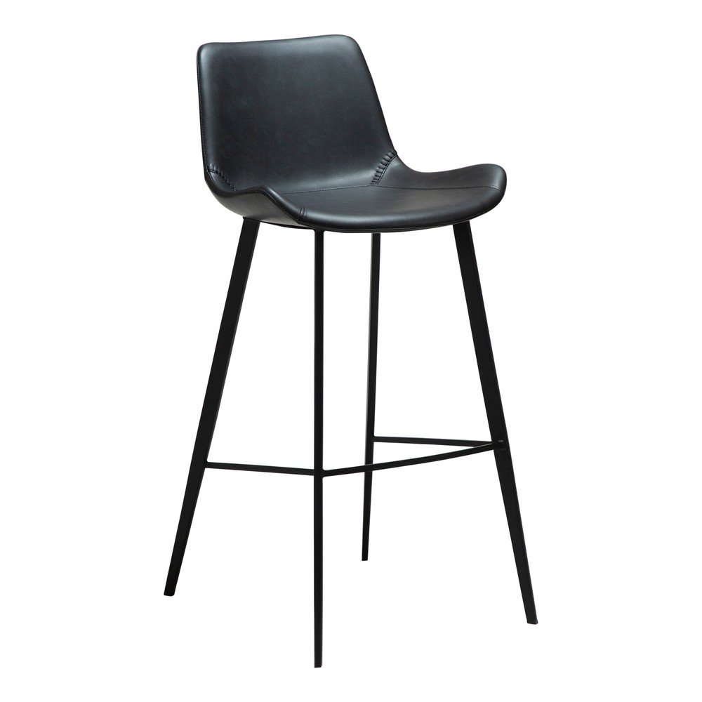 Scaun de bar negru (înălțime șezut 74,5 cm) Hype – DAN-FORM Denmark