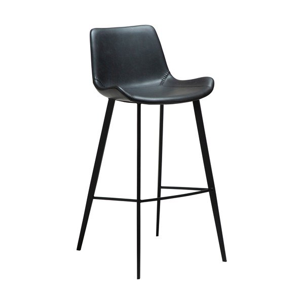 Scaun de bar negru (înălțime șezut 74,5 cm) Hype – DAN-FORM Denmark