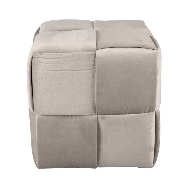 Taburet gri cu tapițerie din catifea Weaved – Leitmotiv-image-2