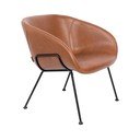 Fotoliu din piele ecologică Zuiver Feston, maro