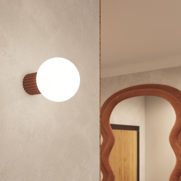 Aplică de perete maro deschis ø 12 cm Orbital – Sollux-image-2