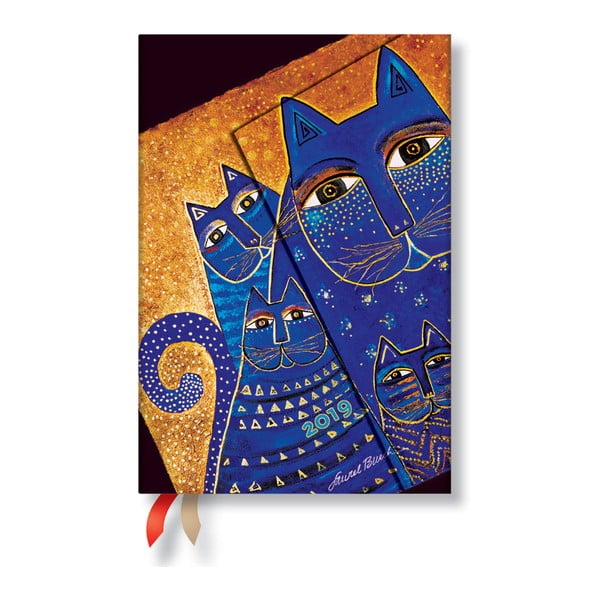 Agendă pentru anul 2019 Paperblanks Mediterranean Cats Verso, 10 x 14 cm