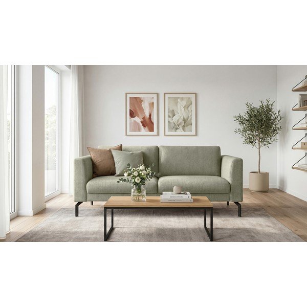 Canapea verde-deschis 165 cm Gomero – Scandic-image-1