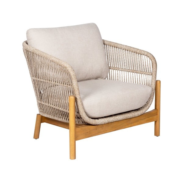 Set mobilier de grădină crem/în culoare naturală din lemn de acacia pentru 4 persoane Terracina – House Nordic-image-2