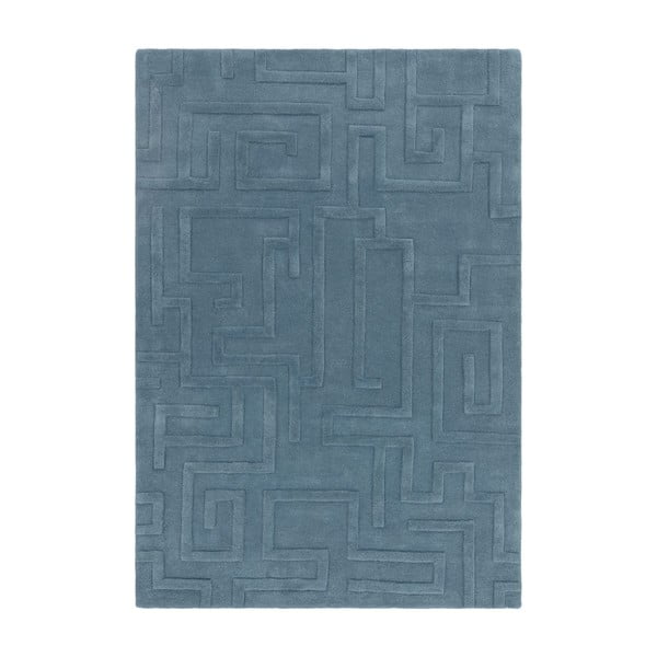Covor albastru din lână 200x290 cm Maze – Asiatic Carpets