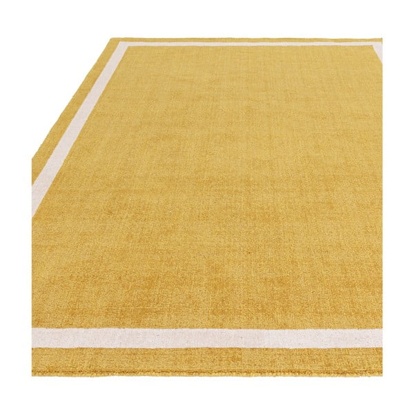 Covor galben ocru handmade din lână 68x240 cm Albi – Asiatic Carpets-image-3