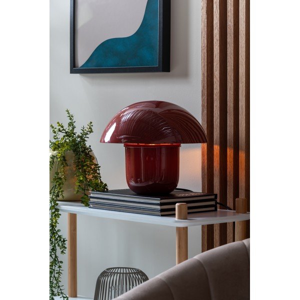 Veioză burgundy din metal (înălțime 25 cm) Fat Mushroom – Leitmotiv-image-1