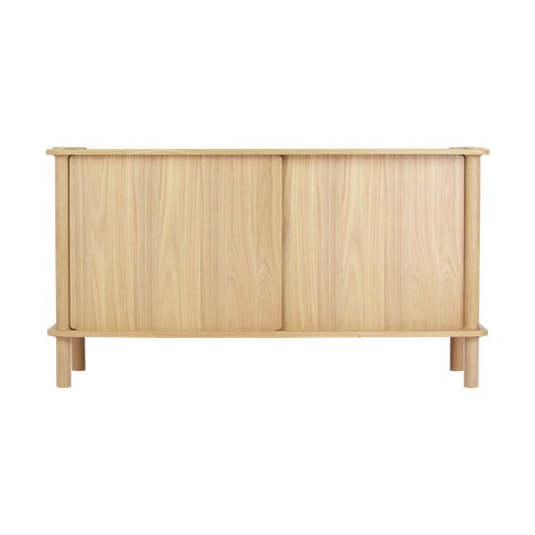 Comodă în culoare naturală din lemn de stejar cu ușă glisantă 135x73,5x48 cm Italic – UMAGE