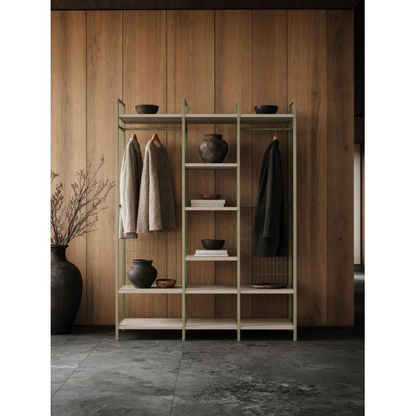 Șifonier verde deschis din oțel 140x179,5x40 cm Amara – Marckeric-image-1