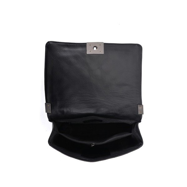 Geantă din piele Anna Luchini Masika, negru-image-4