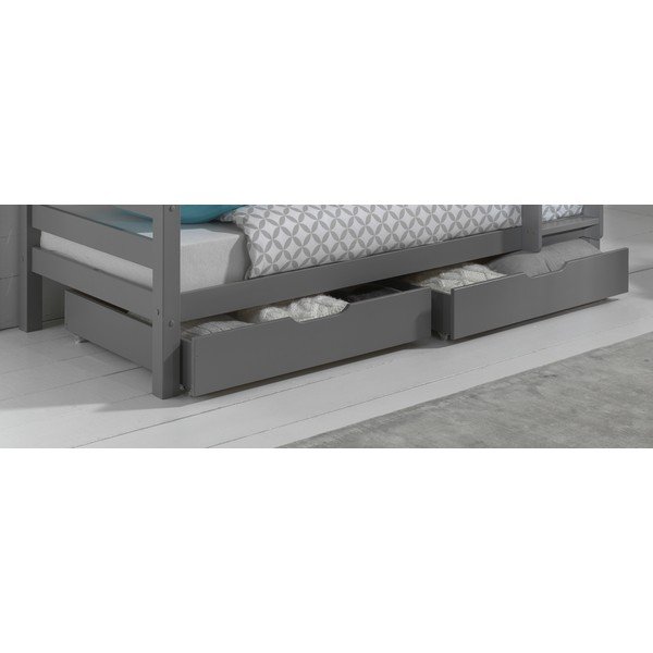 Sertare pentru sub pat de copii  gri 2 buc. PINO – Vipack-image-1