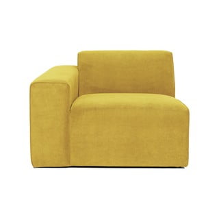 Modul pentru canapea galben cu tapițerie din catifea reiată (pe partea stângă) Sting - Scandic