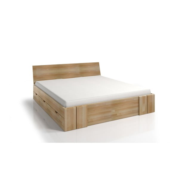 Pat dublu din lemn de fag, cu sertar, SKANDICA Vestre Maxi, 160 x 200 cm-image-2