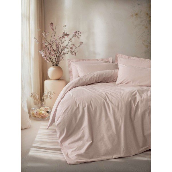 Lenjerie de pat roz prăfuit pentru pat de o persoană 200x140 cm Plain  – Mijolnir-image-1
