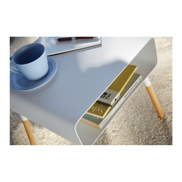 Măsuță auxiliară YAMAZAKI Plain, înălțime 35 cm, alb-image-2