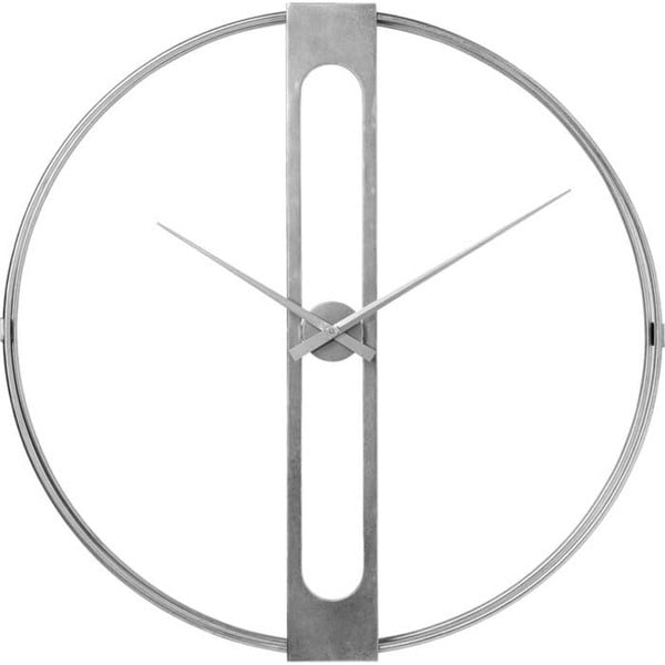 Ceas de perete Kare Design Clip, ø 107 cm, argintiu