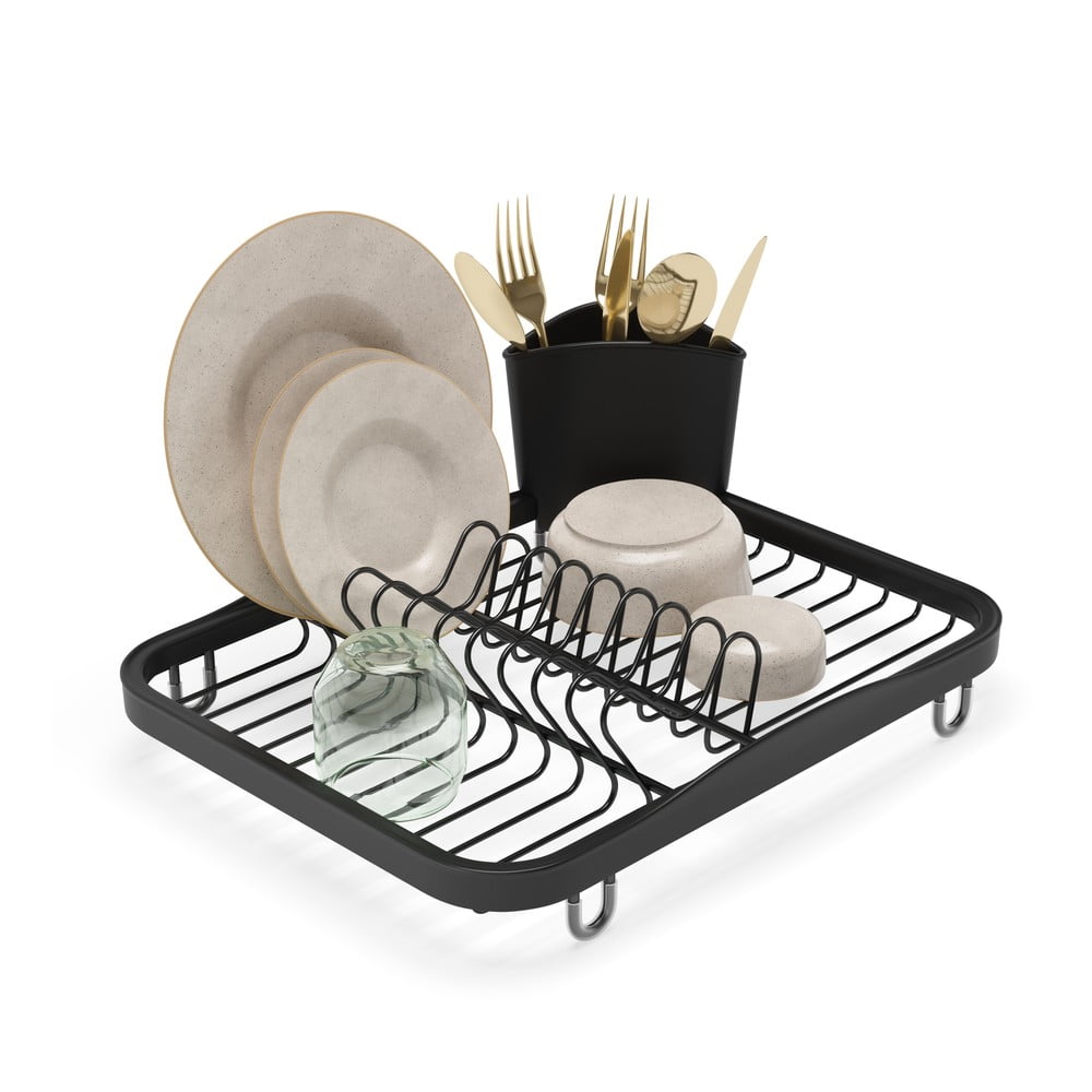 Scurgător de vase negru din oțel 36x28 cm Sinkin – Umbra