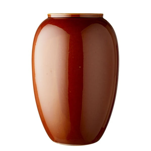 Vază din gresie ceramică Bitz, înălțime 50 cm, portocaliu închis