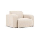 Fotoliu bej cu tapițerie din stofă bouclé Molino – Micadoni Home