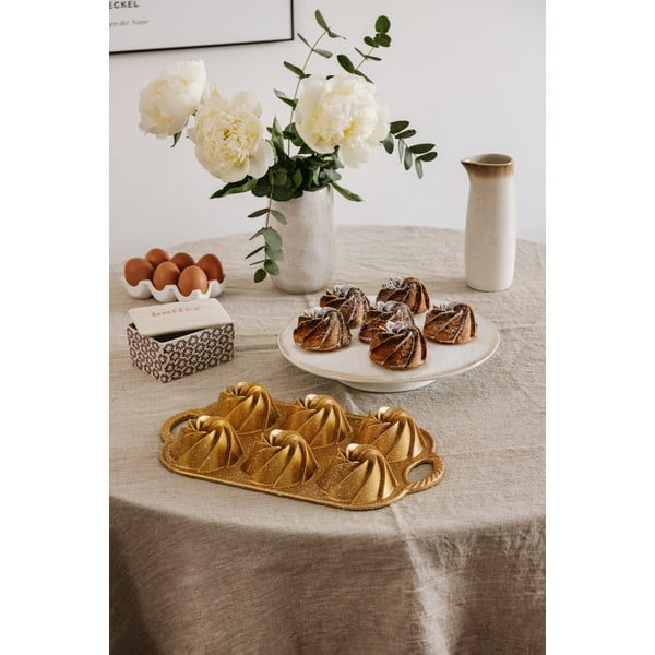 Formă de copt pentru mini-prăjiturele Bundt din aluminiu Dahlia – Bonami Selection-image-1
