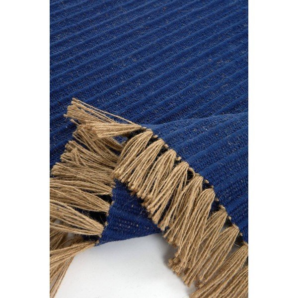 Covor albastru țesut manual din amestec de bumbac 160x230 cm Channa – Jotex-image-2