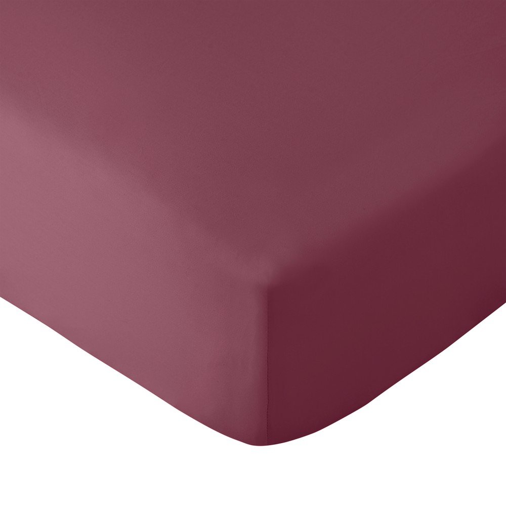 Cearceaf burgundy cu elastic 90x190 cm So Soft Non Iron – Catherine Lansfield