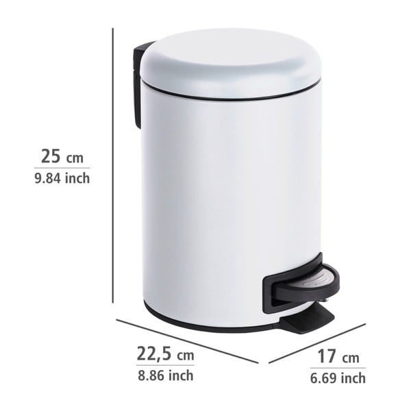 Coș deșeuri Wenko Leman, 3L, alb-image-2