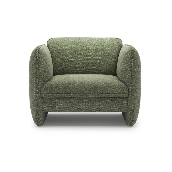 Fotoliu verde cu tapițerie din chenille Georgia – Micadoni -image-2