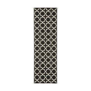 Covor tip traversă Hanse Home Basic Glam, 80 x 250 cm, negru-alb