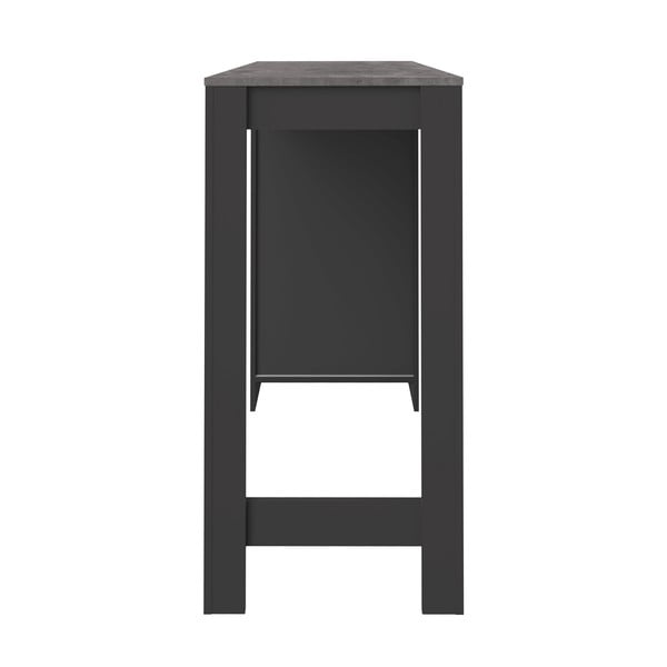 Masă de bar cu blat cu aspect de lemn de beton 50x115 cm Aravis – TemaHome-image-4