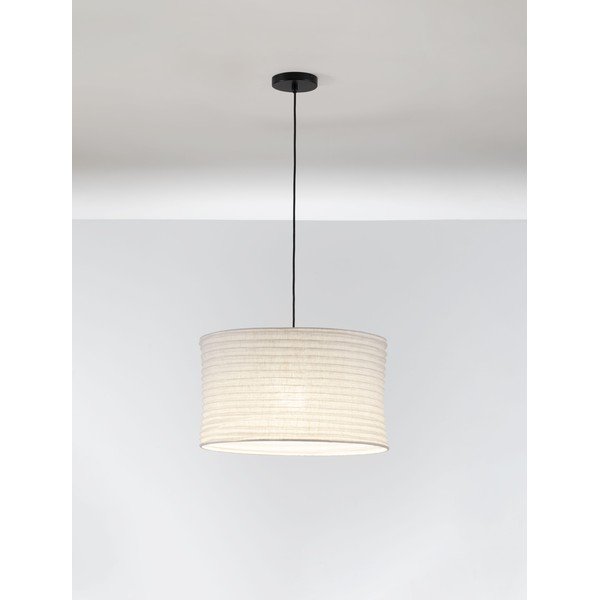 Lustră albă din in ø 50 cm Linnet – Nova Luce-image-2