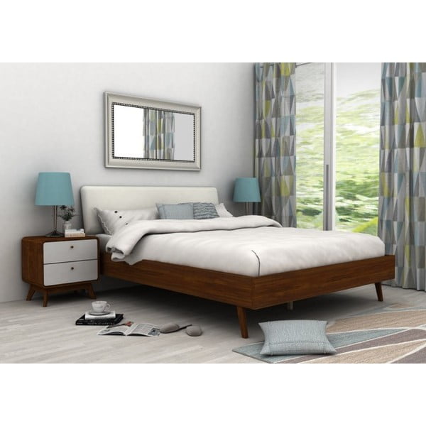 Noptieră albă/în culoare naturală Cassie - Støraa-image-1