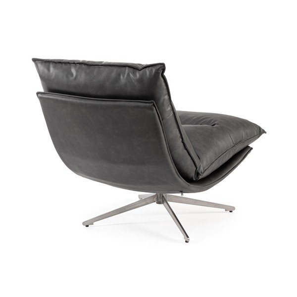 Fotoliu gri închis cu spațiu de depozitare cu tapițerie din imitație de piele Alanez – Bizzotto-image-4