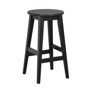 Scaun de bar negru din lemn masiv de stejar 65 cm Austin - Rowico