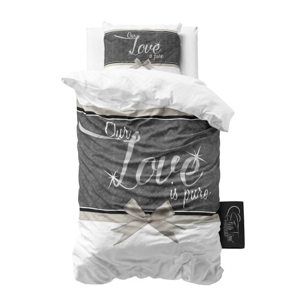 Lenjerie din bumbac, pat de o persoană Sleeptime Pure Love, 140 x 220 cm