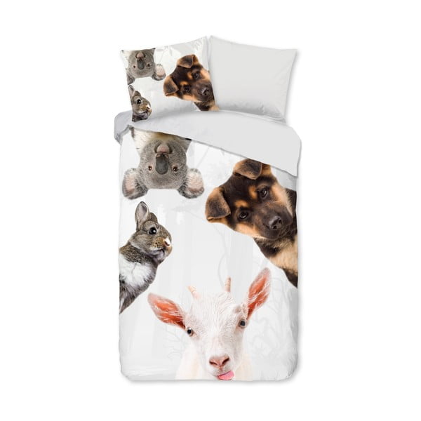 Lenjerie de pat pentru copii din bumbac pentru pat de o persoană, extinsă 140x220 cm Semmie – Good Morning