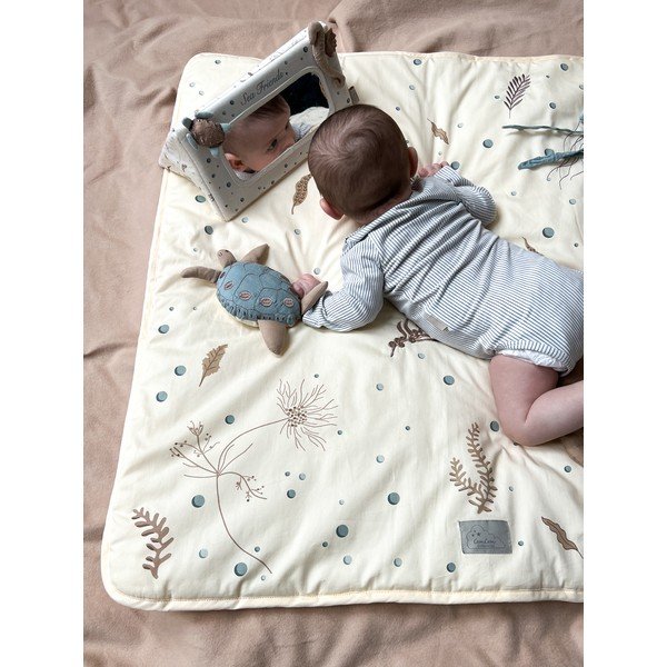 Saltea de joacă pentru copii, galben-deschis 80x80 cm Sea Garden – Cam Cam Copenhagen-image-3