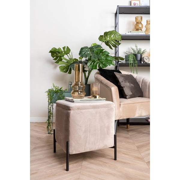 Pernă decorativă din catifea PT LIVING Tender, 40 x 40 cm, negru-image-4