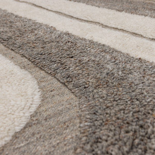 Covor gri/bej din amestesc de lână 170x240 cm Moro – WOOOD-image-3