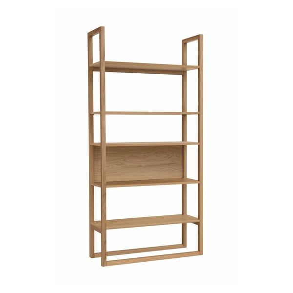 Bibliotecă în culoare naturală cu aspect de lemn de stejar 90x185 cm Newest – Woodman-image-2