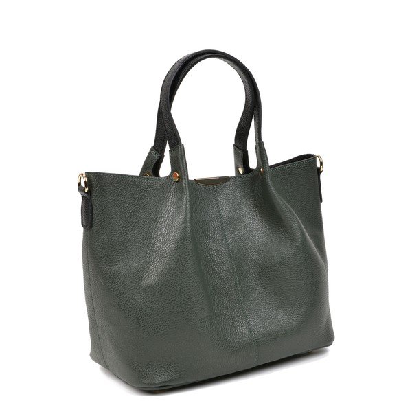 Geantă damă din piele Carla Ferreri Camilla, verde-image-1