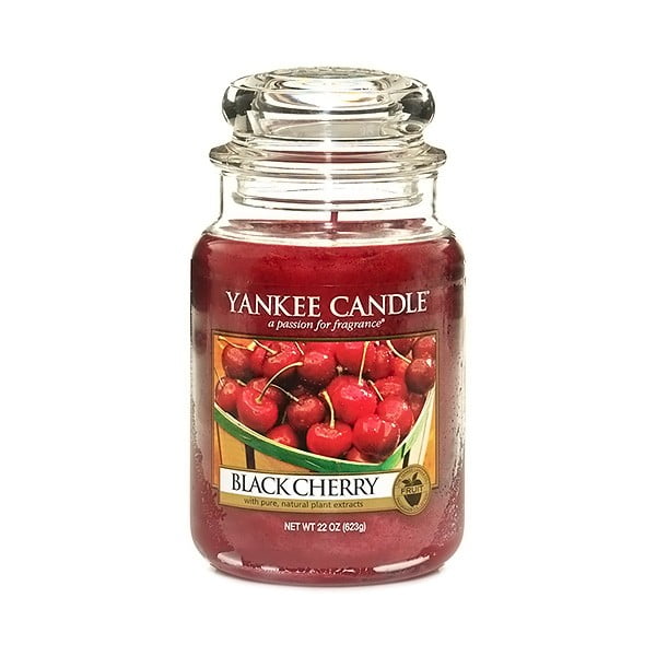 Lumânare parfumată Yankee Candle Black Cherry, timp de ardere 110 h