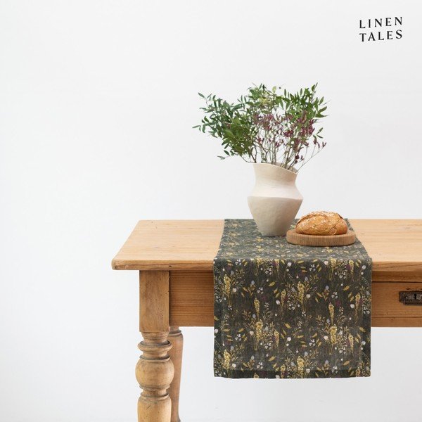 Napron de masă din in 40x200 cm Woodland – Linen Tales