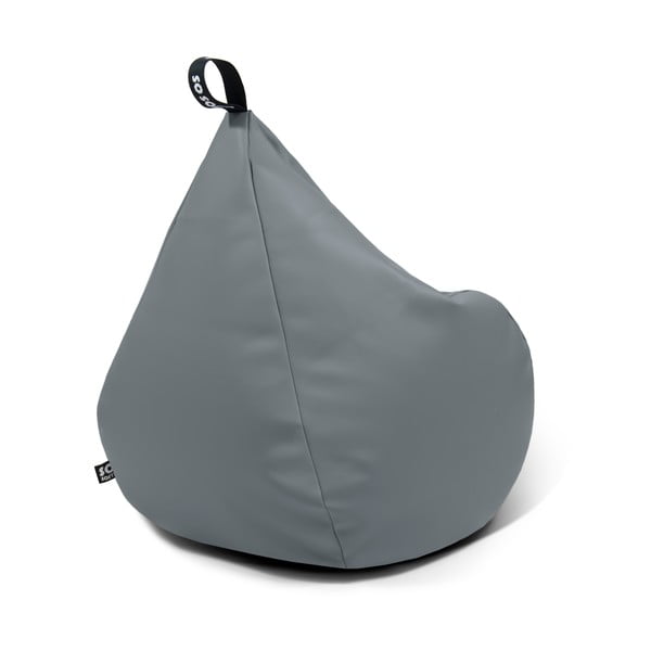 Fotoliu bean bag portocaliu cu tapițerie din imitație de piele Drop XL – So Soft?-image-3