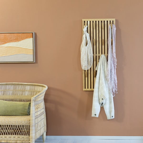 Panou de agățat diverse în culoare naturală din lemn de stejar 46x100x8 cm Parco – Spinder Design-image-4