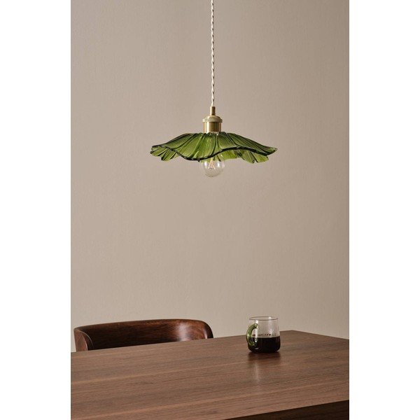 Lustră verde/aurie din sticlă ø 30 cm Nugget – Jotex-image-2